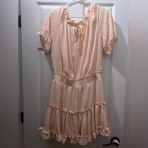 Peach mini summer dress